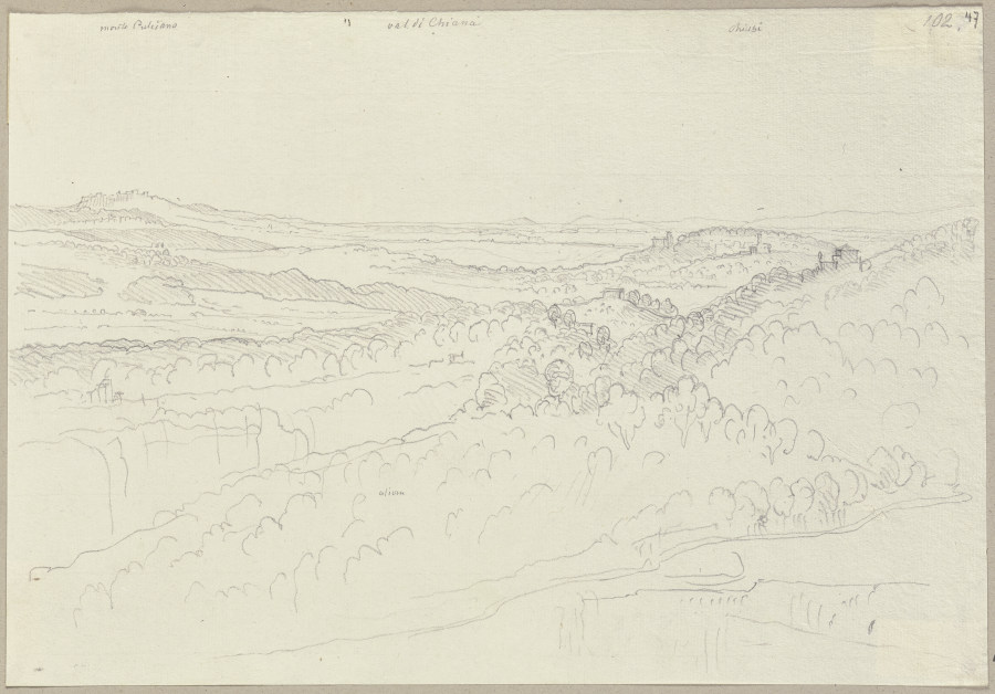 Ansicht von Val di Chiana nebst der Stadt Chiusi und Montepulciano from Johann Ramboux