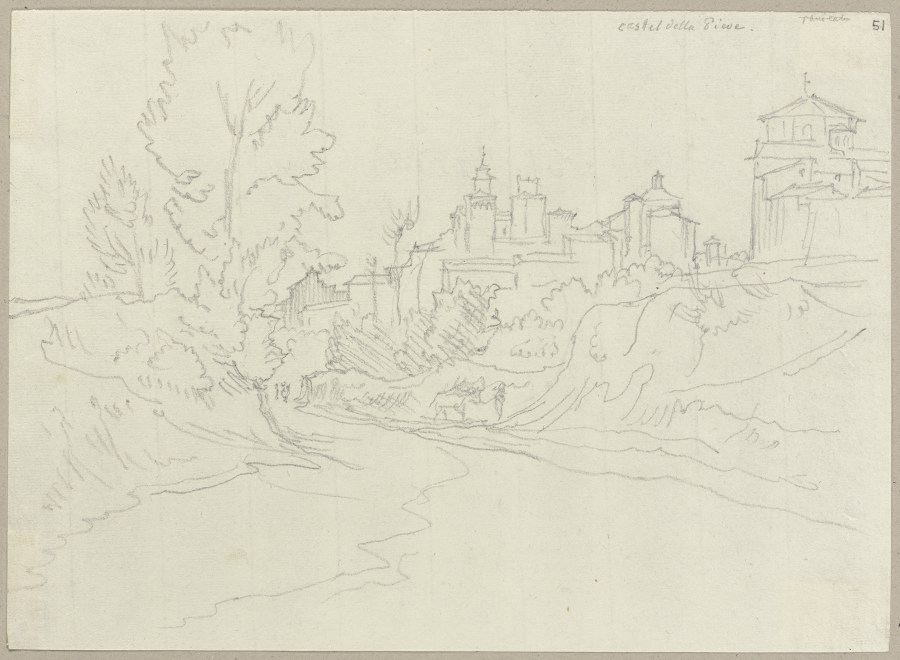 Castel della Pieve zwischen Perugia und Orvieto from Johann Ramboux