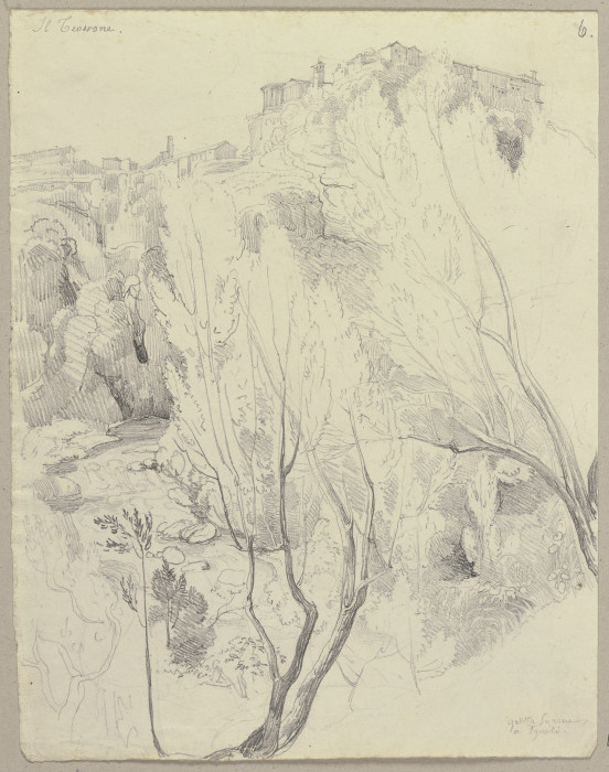 Die Grotte der Sirenen und der Tempel der Sibylla Tiburtina from Johann Ramboux