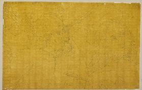 Die Köpfe eines Schergen und des Heiligen Sebastian, Details aus einem Gemälde von Giovanni Santi in