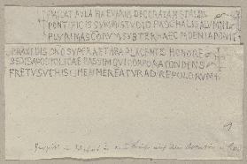 Die Nachschrift einer Inschrift in Rom