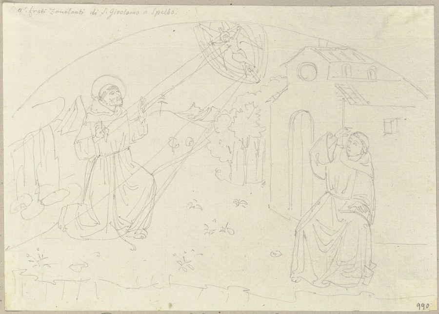 Die Stigmatisierung des heiligen Franziskus in San Girolamo bei Spello from Johann Ramboux