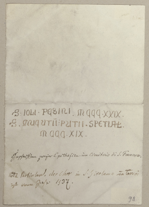 Eine Nachschrift einer Inschrift from Johann Ramboux