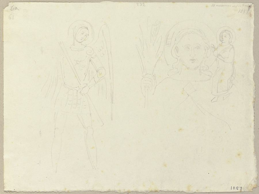 Erzengel Michael sowie Christophorus mit dem Jesuskind auf seiner Schulter (?) from Johann Ramboux