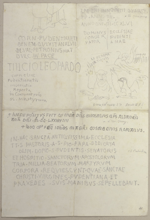 Kleinere figürliche Skizzen nebst einigen Nachschriften von Inschriften from Johann Ramboux