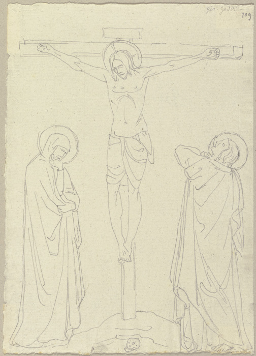 Kreuzigungsszene, nach einer Vorlage in San Francesco in Assisi from Johann Ramboux