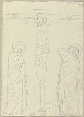 Kreuzigungsszene, nach einer Vorlage in San Francesco in Assisi