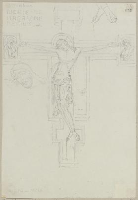 Kruzifix auf Holz von Cimabue, ehemals im Kreuzgang von Santa Croce, jetzt in der Sakristei daselbst