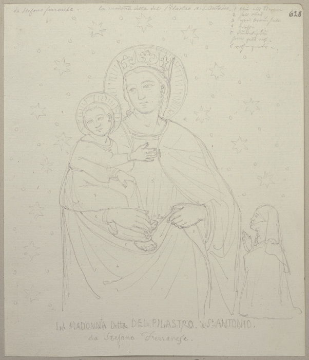 Maria mit dem Jesuskind und einer weiblichen Stifterfigur, irrtümlicherweise ausgewiesen als Stefano from Johann Ramboux