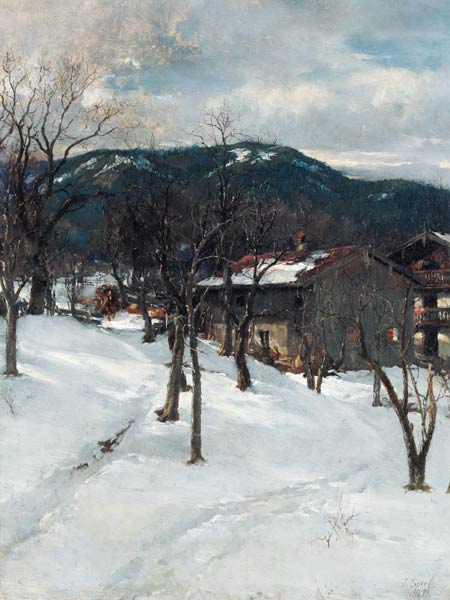 Winter landscape at Kuttering from Johann Sperl