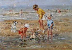 Children playing at the seaside