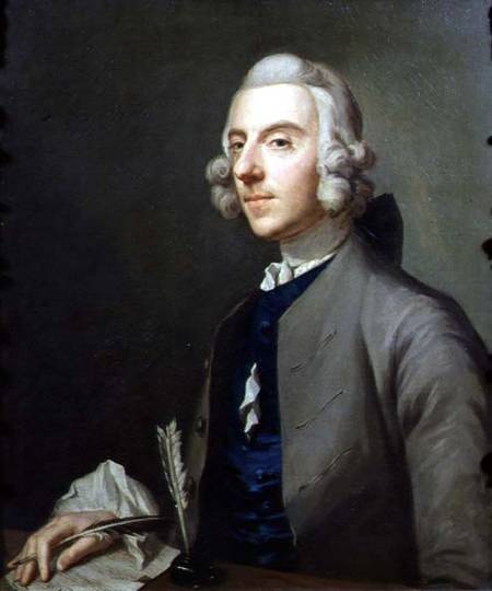Portrait of Michael Arne (1740-86), composer and keyboard player from Johann Zoffany