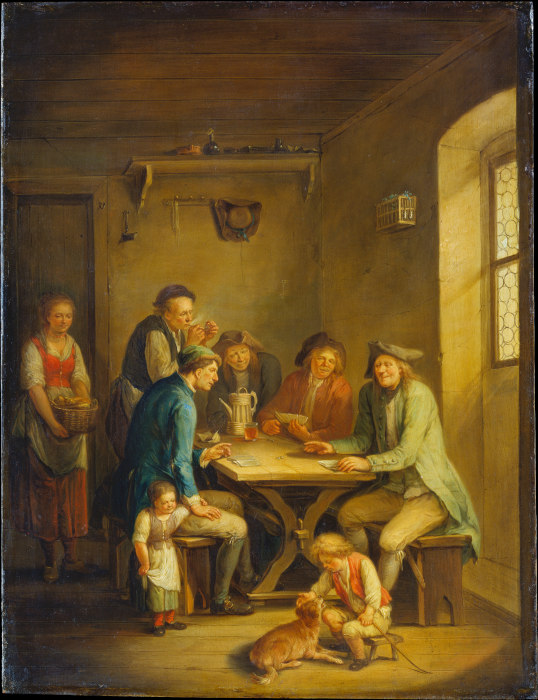 Peasants Playing Cards from Johann Andreas Herrlein