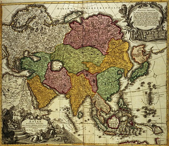 Map of Asia, Nuremberg, c.1730 from Johann Baptist Homann