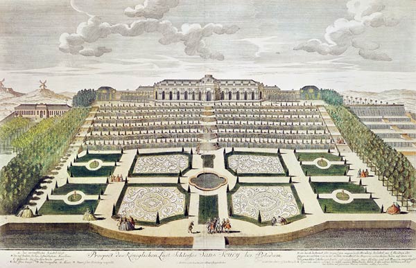Potsdam , Sanssouci Palace from Johann David Schleuen