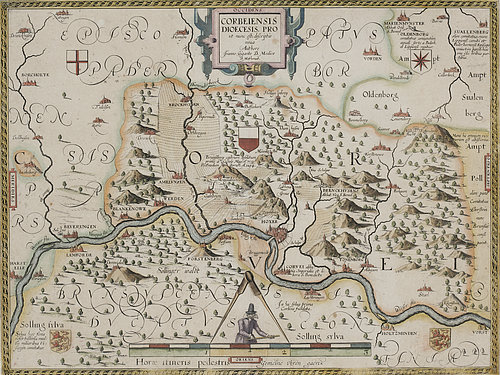 Pauluskarte des Hochstifts Münster aus: 'Prodromus Geographicus...' from Johannes Gigas