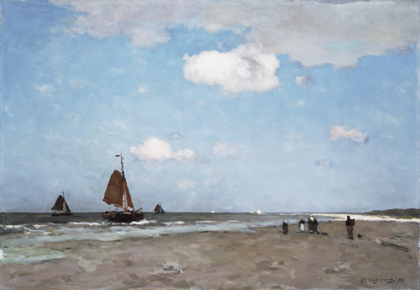 Beach scene from Johannes Hendrik Weissenbruch
