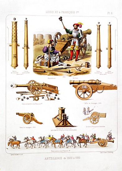 French artillery between 1500-50, from ''L''Artillerie Francaise'' from Johannes Moltzheim