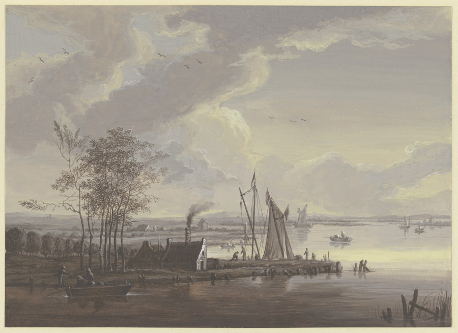 River scenery in the summer from Johann Friedrich Morgenstern