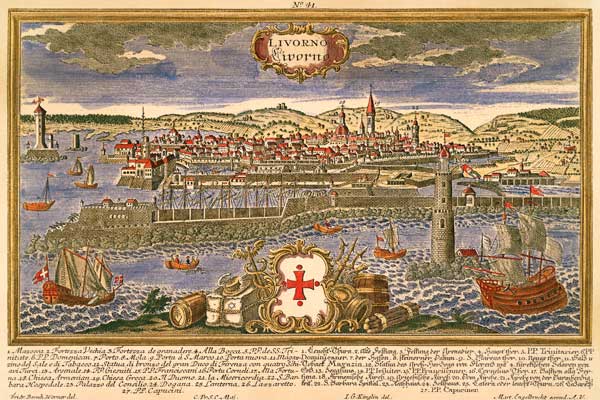 Livorno , View from Johann Georg Ringlin