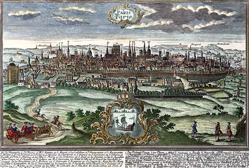 Paris (view) from Johann Georg Ringlin
