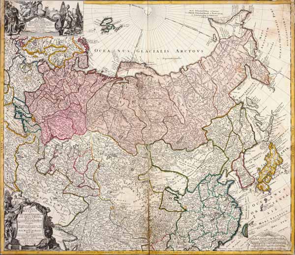 Map of Russia from Johann Matthias Has