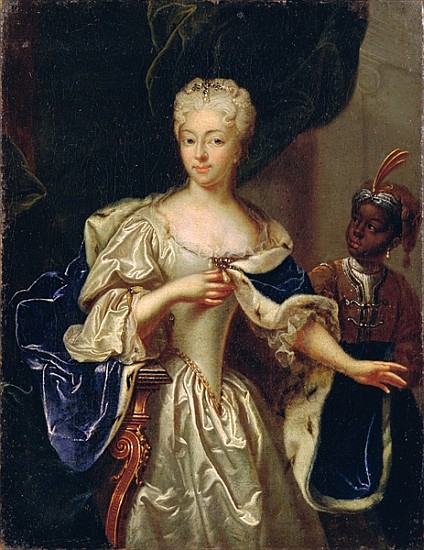 Portrait of Princess Charlotte of Brunswick-Luneburg, 1728 (see 347496 for pair) from Johann Paul Luedden (Ludden)