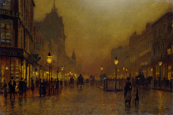 A Street at Night from John Atkinson Grimshaw
