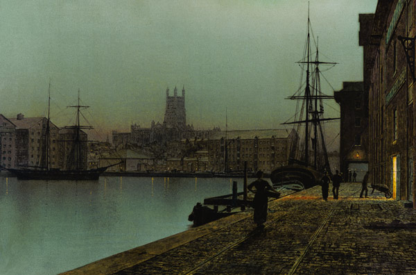 Gloucester Docks from John Atkinson Grimshaw