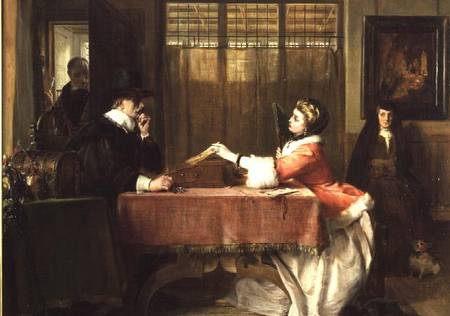 The Banker's Private Room, Negotiating a Loan from John Calcott Horsley