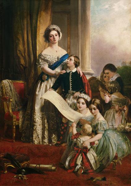 Queen Viktoria of England with her children
