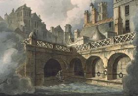 Inside of Queen's Bath, from 'Bath Illustrated by a Series of Views', engraved by John Hill (1770-18