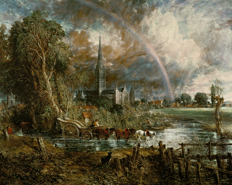Salisbury Cathedral from the Meadows from John Constable