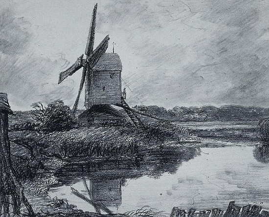 A mill on the banks of the River Stour from John Constable