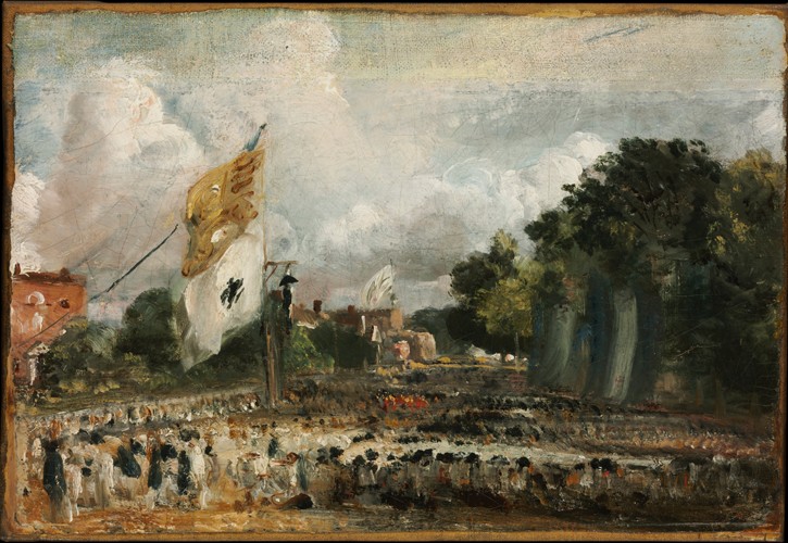 Celebration of the General Peace of 1814 in East Bergholt, 1814 from John Constable