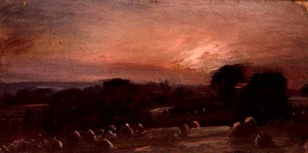 A Hayfield near East Bergholt at Sunset from John Constable