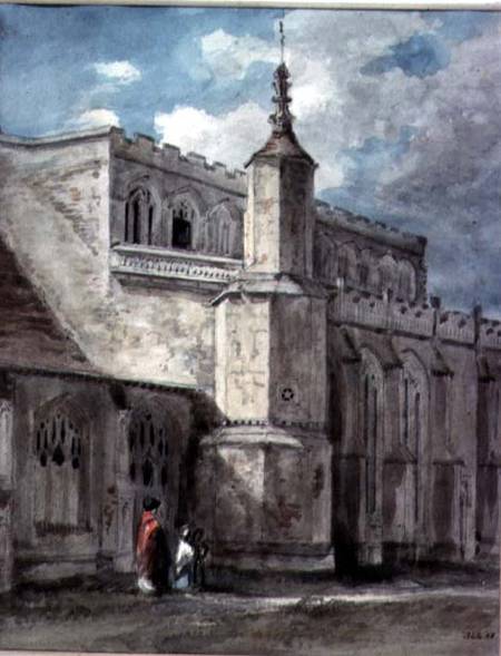 Part of the Exterior of East Bergholt Church: The North Side from John Constable
