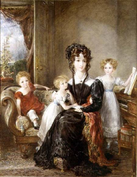 Portrait of Elizabeth Lea and her Children from John Constable