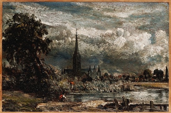 Salisbury Cathedral from Long Bridge near Fisherton Mill from John Constable