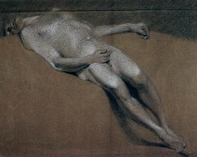 Study of a recumbent male nude