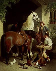 When feeding the horses from John Frederick Herring d.Ä.