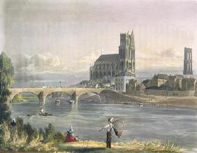 View of Mantes, from 'Views on the Seine', engraved by Thomas Sutherland (b.1785) engraved by R. Ack
