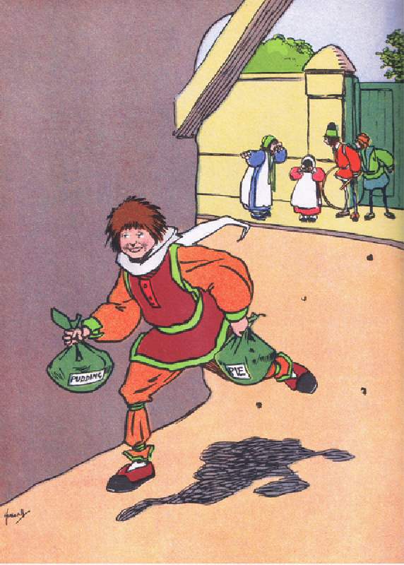 Georgey Porgey ran away, from Blackies Popular Nursery Rhymes published by Blackie and Sons Limited, from John Hassall