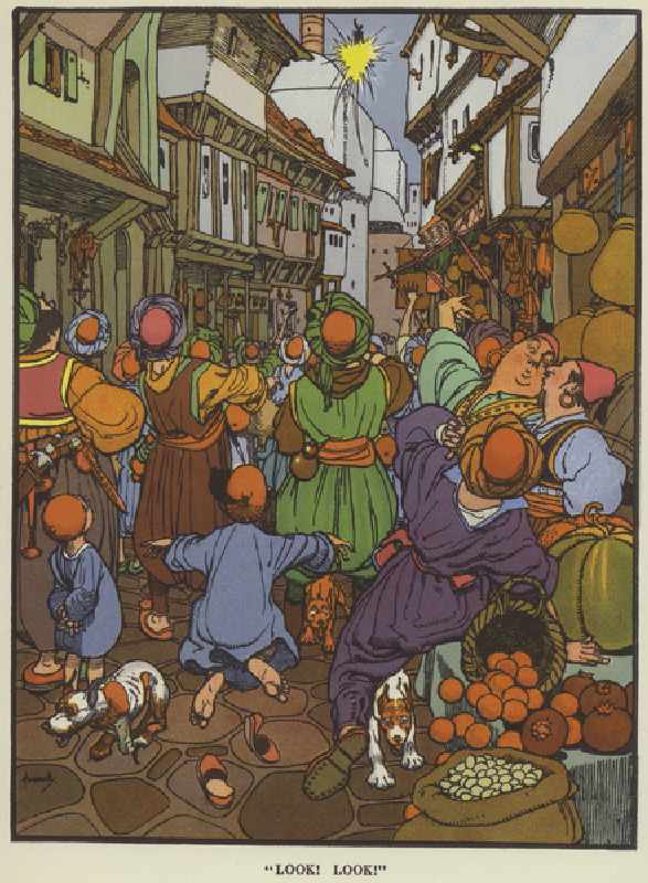 "Look! Look!" (colour litho) from John Hassall