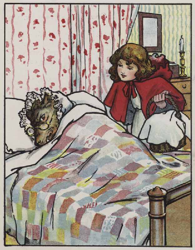 "Why granny, you do look funny!" (colour litho) from John Hassall