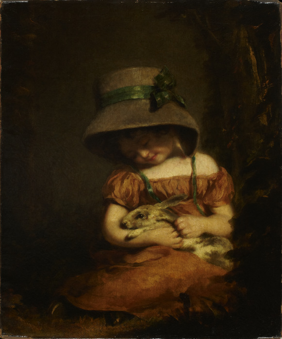 Girl with a Rabbit from John Hoppner