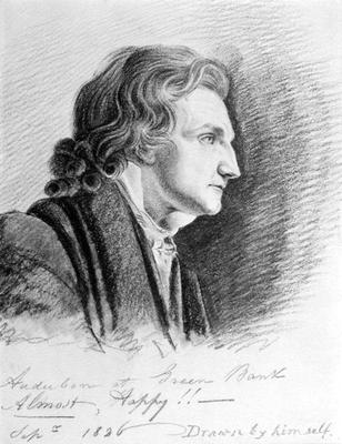 Self Portrait, 1826 (pencil on paper) from John James Audubon