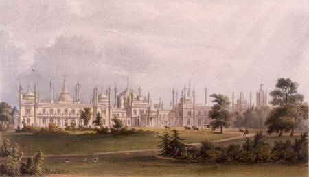 The West Front from Views of the Royal Pavilion, Brighton from John  Nash