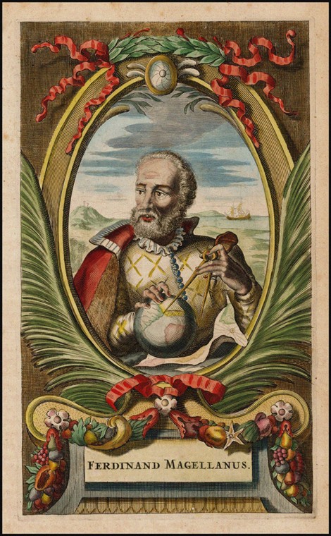 Portrait of Ferdinand Magellan from John Ogilby