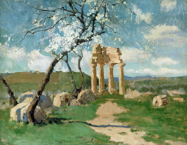 Almond Trees and Ruins, Sicily from John Peter Russell